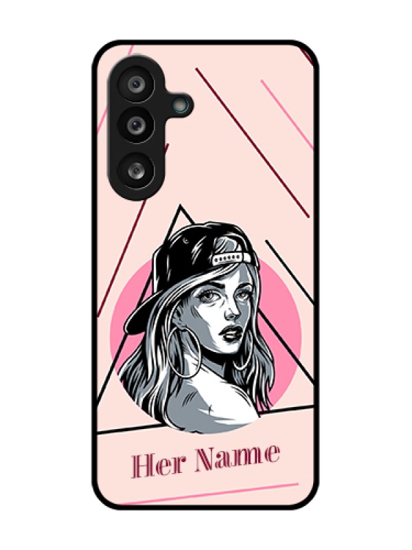 Custom Samsung Galaxy F56 5G Custom Metal Phone Case - Rockstar Girl Design