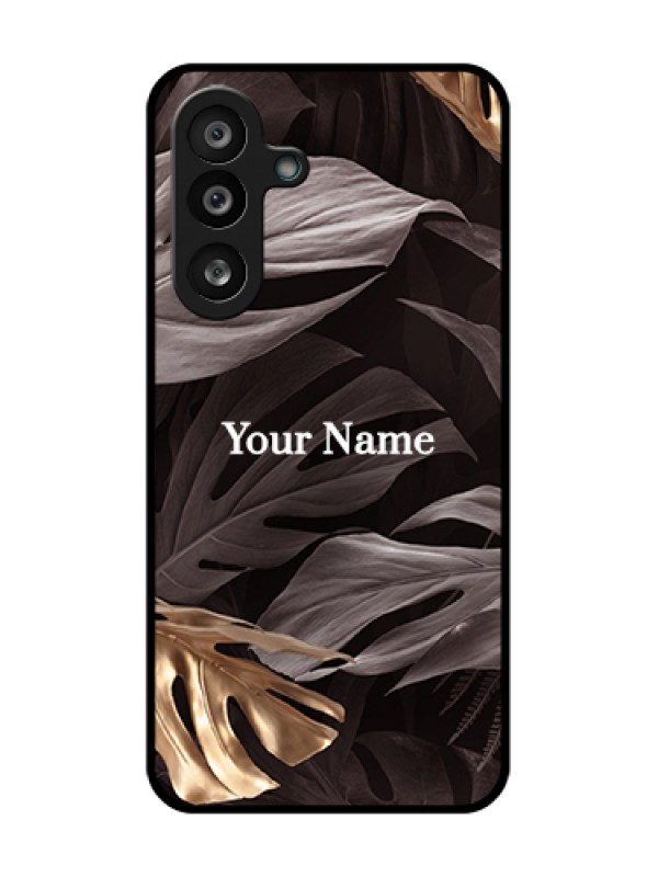 Custom Samsung Galaxy F56 5G Custom Metal Phone Case - Wild Leaves Digital Paint Design