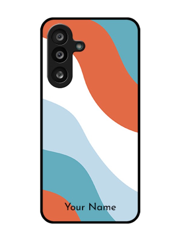 Custom Samsung Galaxy F56 5G Custom Metal Phone Case - Coloured Waves Design