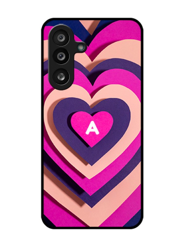 Custom Samsung Galaxy F56 5G Custom Metal Phone Case - Cute Heart Pattern Design