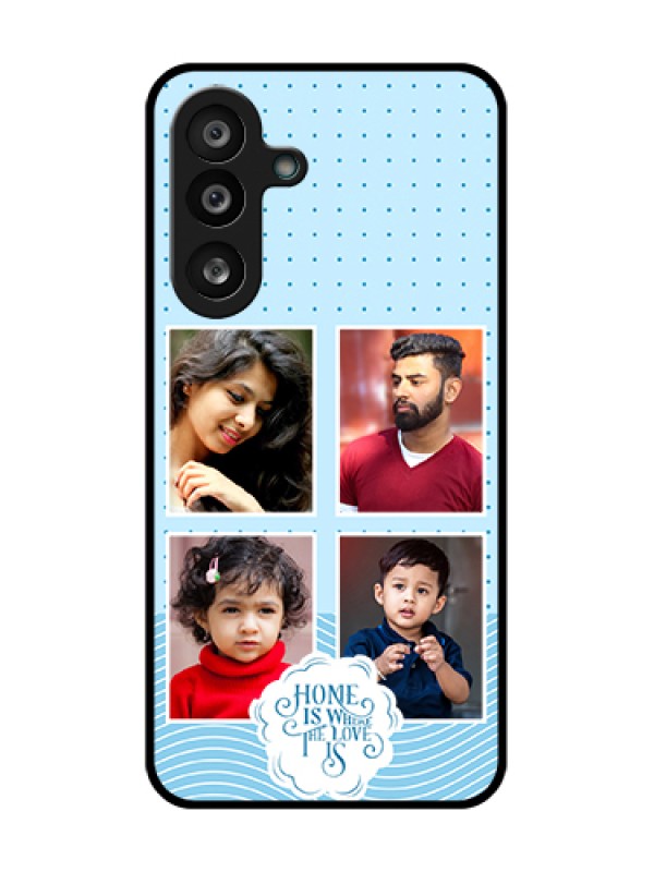 Custom Samsung Galaxy F56 5G Custom Metal Phone Case - Cute Love Quote With 4 Pic Upload Design