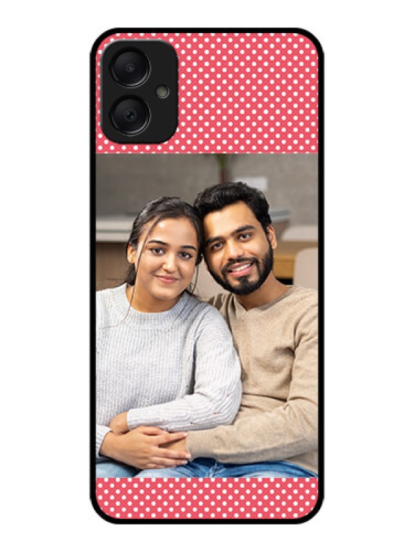 Custom Galaxy M05 Custom Metal Phone Case - White Dotted Design