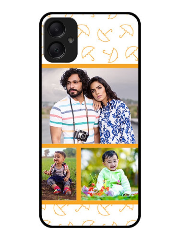 Custom Galaxy M05 Custom Metal Phone Case - Yellow Pattern Design