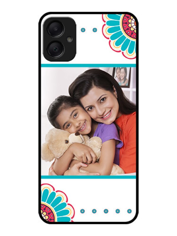 Custom Galaxy M05 Custom Metal Phone Case - Flower Design