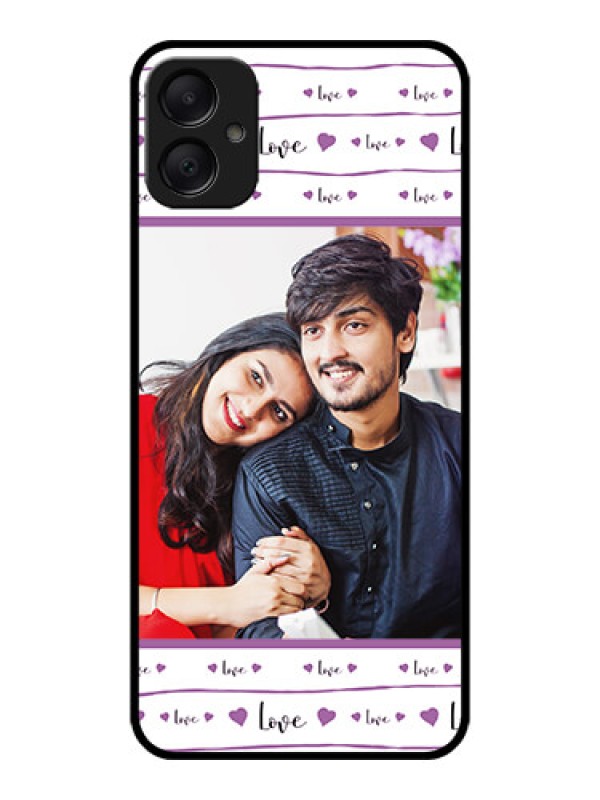 Custom Galaxy M05 Custom Metal Phone Case - Couples Heart Design