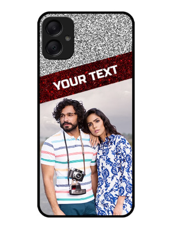 Custom Galaxy M05 Custom Metal Phone Case - Image Holder With Glitter Strip Design