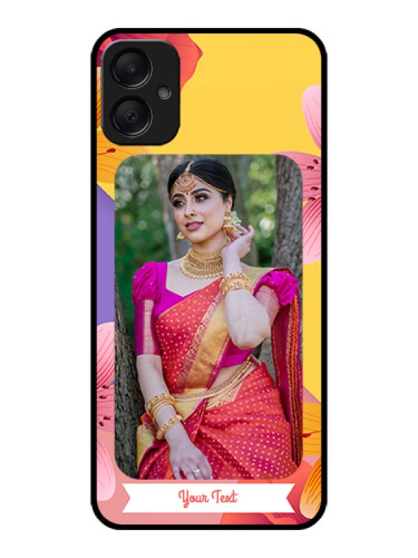 Custom Galaxy M05 Custom Metal Phone Case - 3 Image With Vintage Floral Design