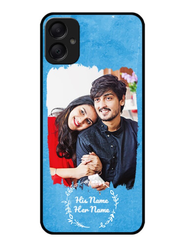 Custom Galaxy M05 Custom Metal Phone Case - Blue Color Vintage Design