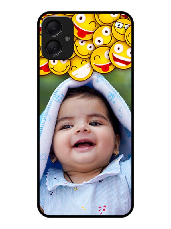 Custom Galaxy M05 Custom Metal Phone Case - With Smiley Emoji Design