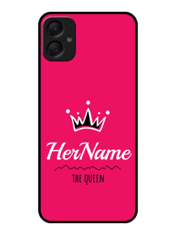 Custom Galaxy M05 Custom Metal Phone Case - Queen With Name Design