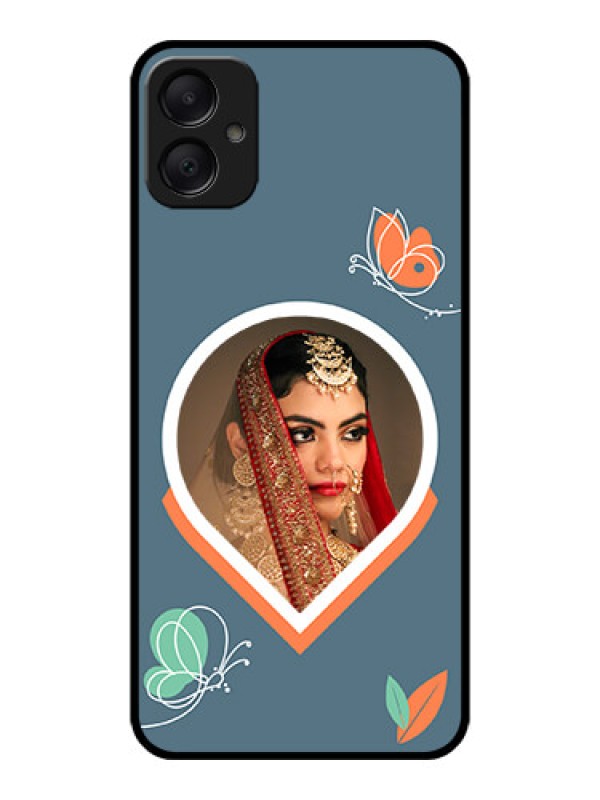 Custom Galaxy M05 Custom Metal Phone Case - Droplet Butterflies Design