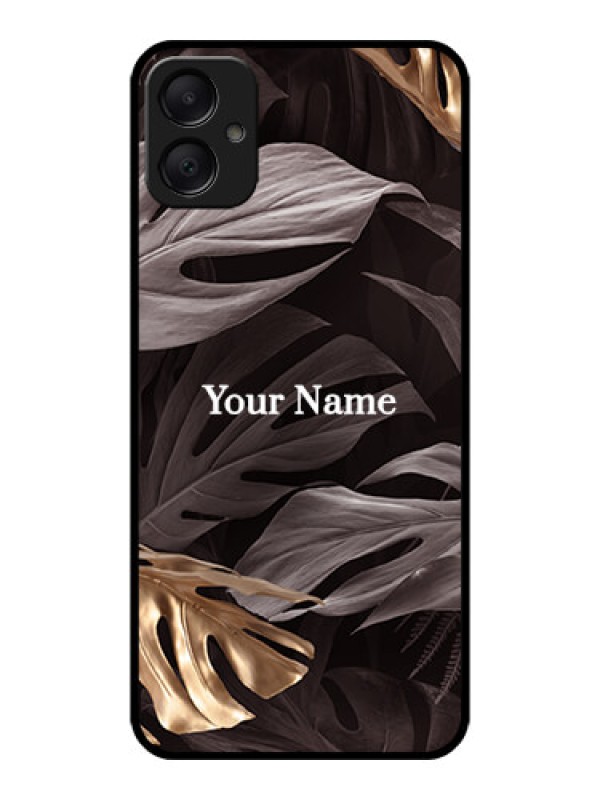 Custom Galaxy M05 Custom Metal Phone Case - Wild Leaves Digital Paint Design