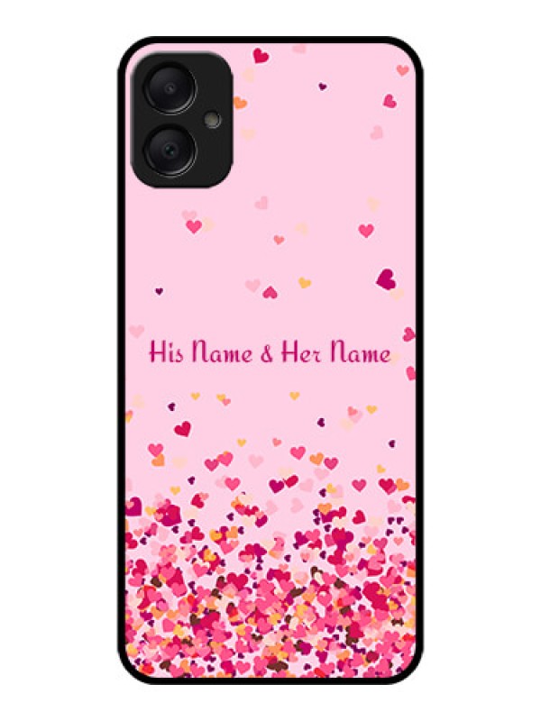 Custom Galaxy M05 Custom Metal Phone Case - Floating Hearts Design