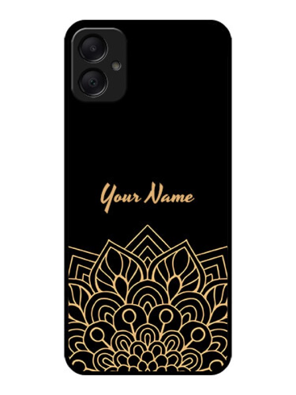 Custom Galaxy M05 Custom Metal Phone Case - Golden Mandala Design