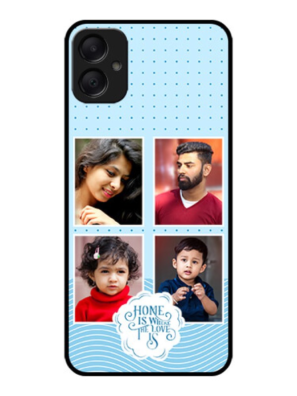 Custom Galaxy M05 Custom Metal Phone Case - Cute Love Quote With 4 Pic Upload Design