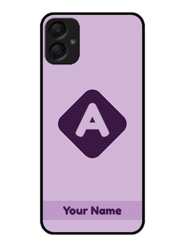 Custom Galaxy M05 Custom Metal Phone Case - Custom Letter In Curved Badge Design