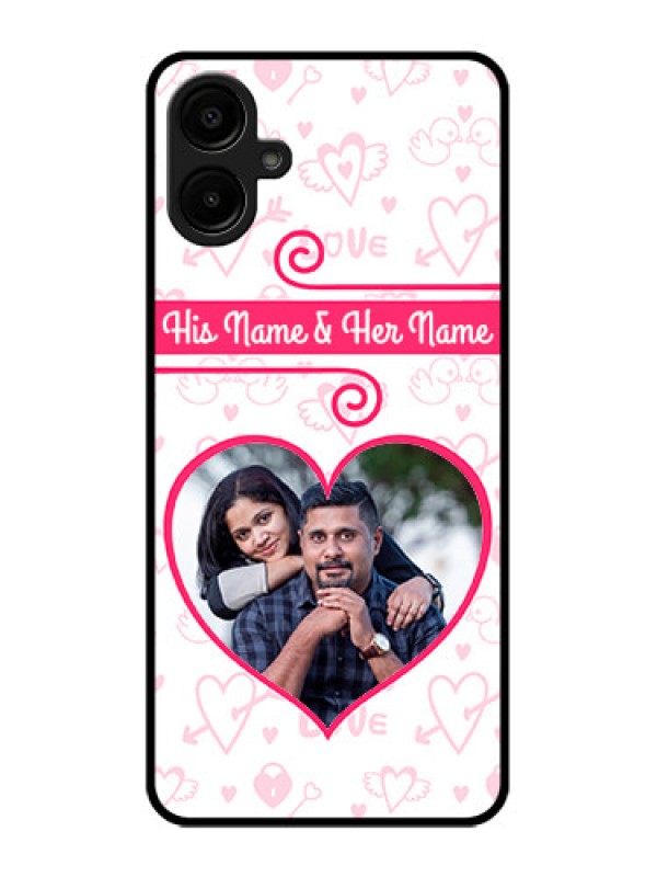 Custom Samsung Galaxy M06 Custom Metal Phone Case - Heart Shape Love Design