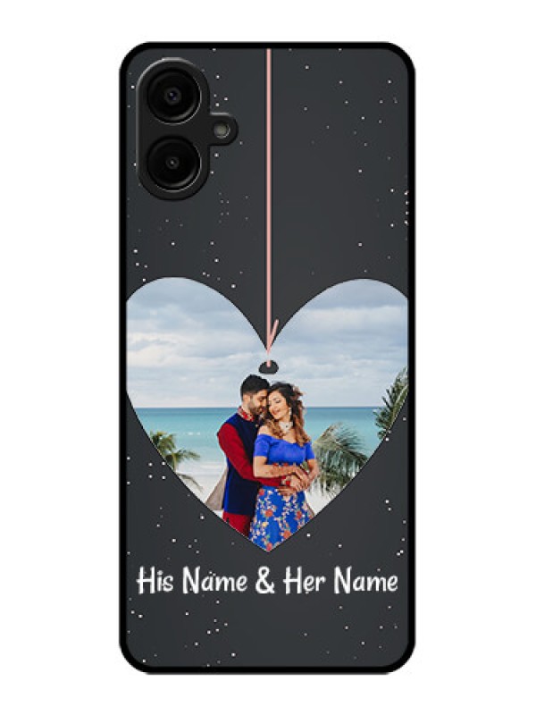 Custom Samsung Galaxy M06 Custom Metal Phone Case - Hanging Heart Design