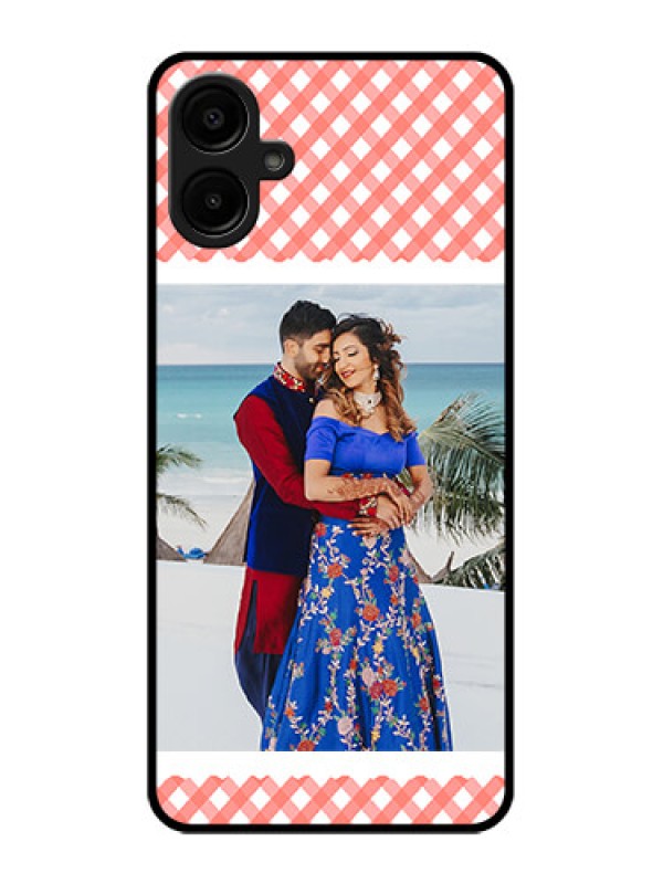 Custom Samsung Galaxy M06 Custom Metal Phone Case - Pink Pattern Design