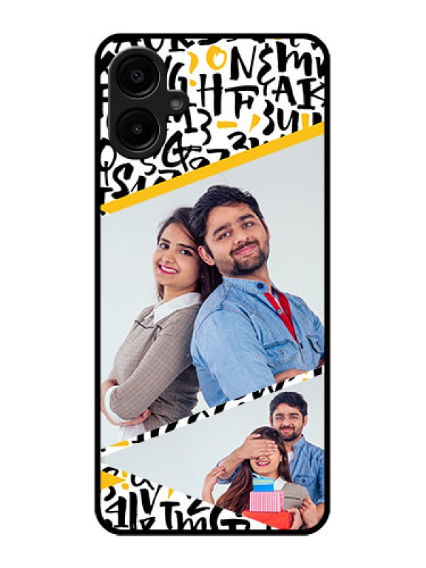 Custom Samsung Galaxy M06 Custom Metal Phone Case - Letters Pattern Design