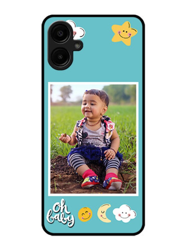 Custom Samsung Galaxy M06 Custom Metal Phone Case - Smiley Kids Stars Design