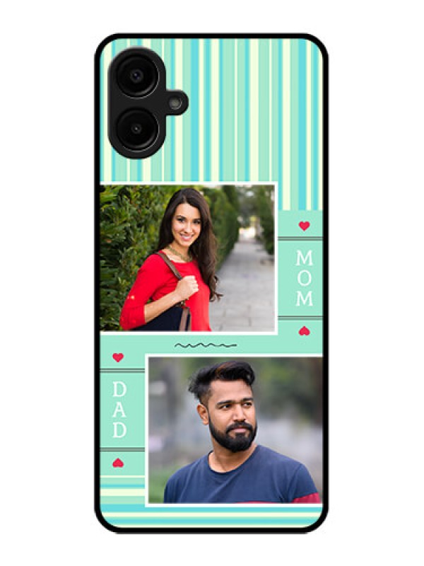 Custom Samsung Galaxy M06 Custom Metal Phone Case - Mom and Dad Pic Design