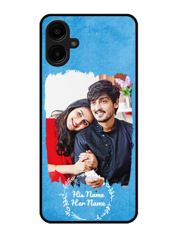 Custom Samsung Galaxy M06 Custom Metal Phone Case - Blue Color Vintage Design