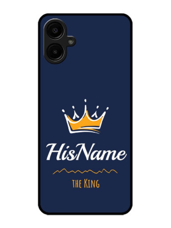 Custom Samsung Galaxy M06 Custom Metal Phone Case - King With Name Design