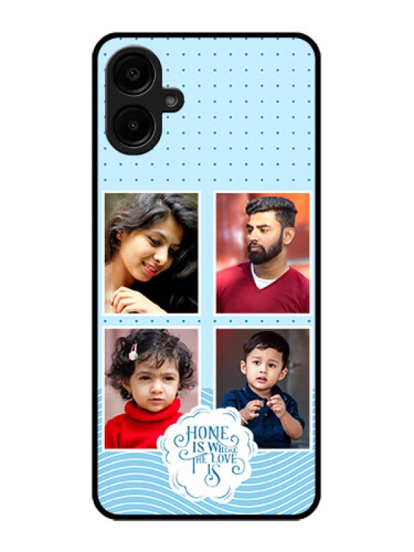 Custom Samsung Galaxy M06 Custom Metal Phone Case - Cute Love Quote With 4 Pic Upload Design