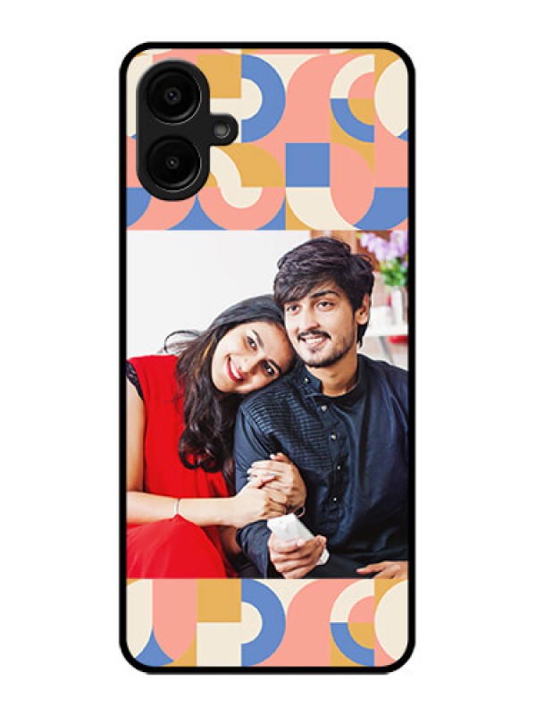 Custom Samsung Galaxy M06 Custom Metal Phone Case - Semi - Circle Maze Pattern Design