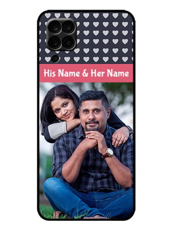 Custom Galaxy M12 Custom Metal Phone Case - Love Symbols Design