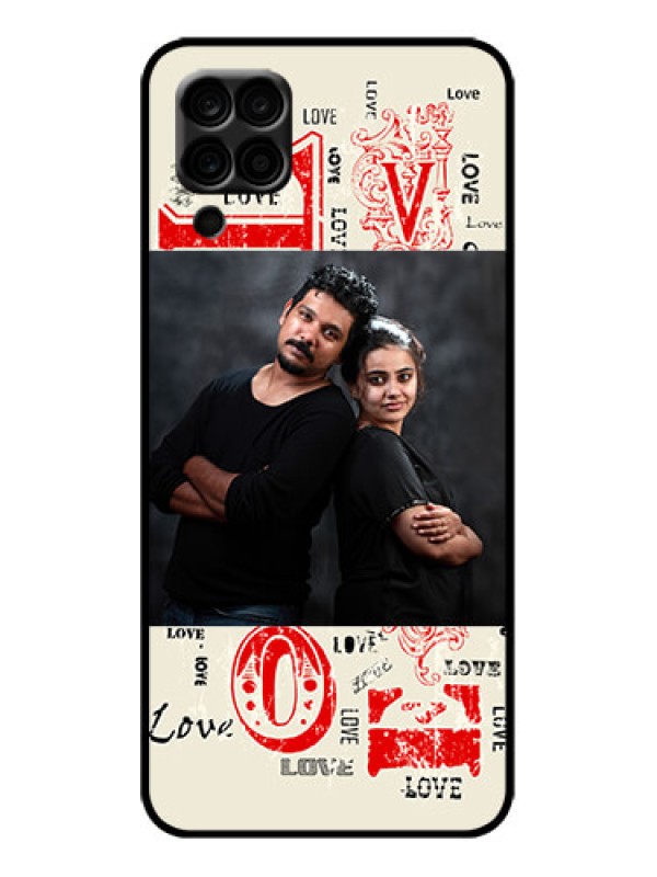 Custom Galaxy M12 Custom Metal Phone Case - Trendy Love Design Case