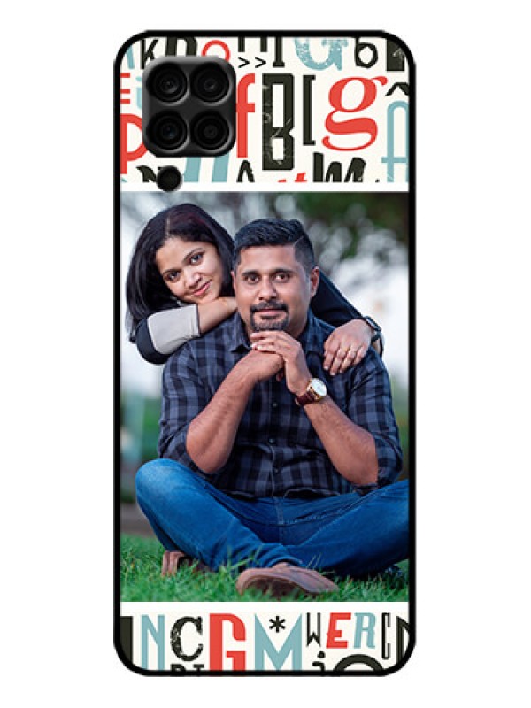 Custom Galaxy M12 Custom Metal Phone Case - Alphabet Design