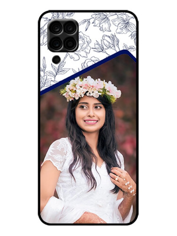 Custom Galaxy M12 Custom Metal Phone Case - Classy Floral Design