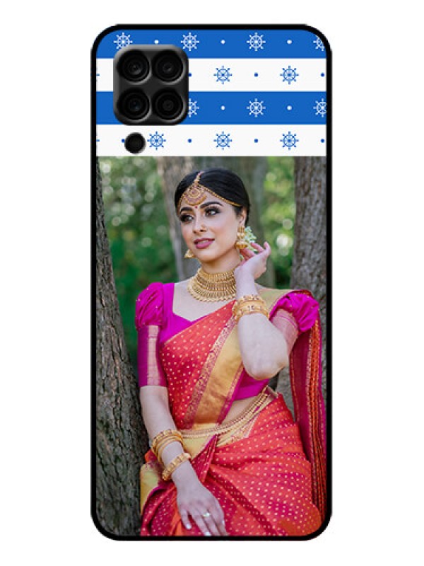 Custom Galaxy M12 Custom Metal Phone Case - Snow Pattern Design