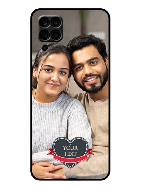 Custom Galaxy M12 Custom Metal Phone Case - Just Married Couple Design