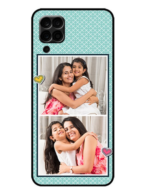 Custom Galaxy M12 Custom Metal Phone Case - 2 Image Holder With Pattern Design