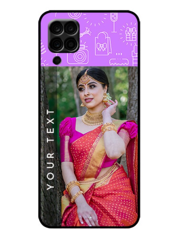 Custom Galaxy M12 Custom Metal Phone Case - Birthday Icons Design