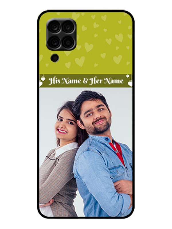 Custom Galaxy M12 Custom Metal Phone Case - You and Me Heart Design