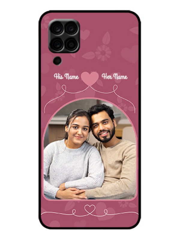 Custom Galaxy M12 Custom Metal Phone Case - Love Floral Design