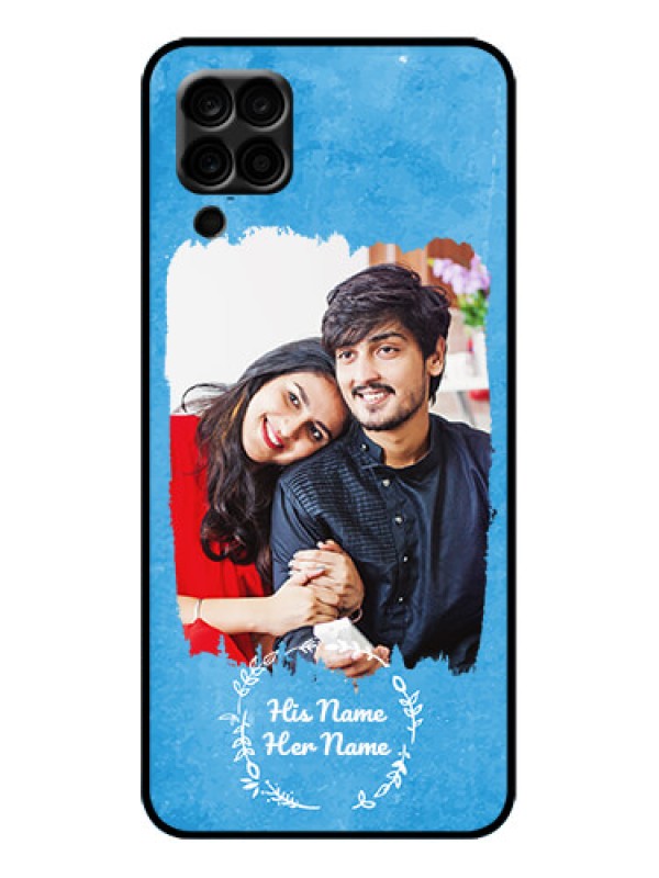 Custom Galaxy M12 Custom Metal Phone Case - Blue Color Vintage Design