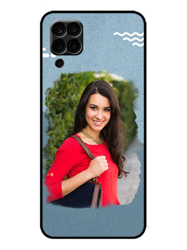 Custom Galaxy M12 Custom Metal Phone Case - Grunge Line Art Design