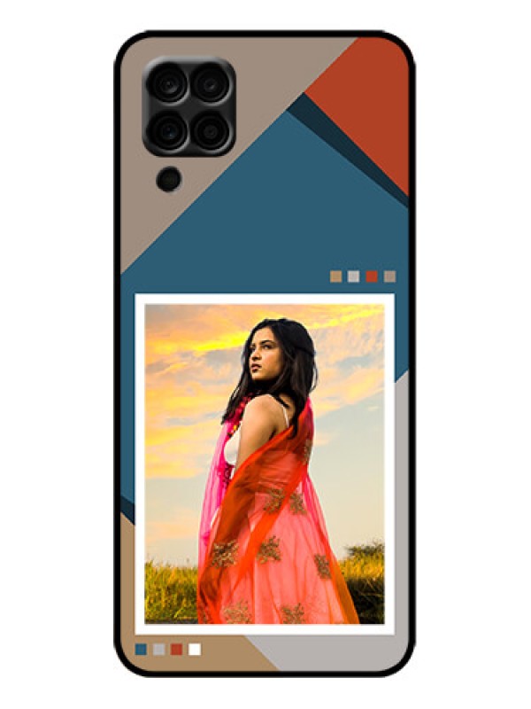 Custom Galaxy M12 Custom Metal Phone Case - Retro Color Pallet Design