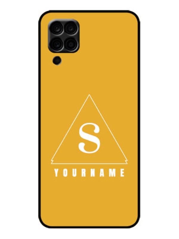 Custom Galaxy M12 Custom Metal Phone Case - Simple Triangle Design