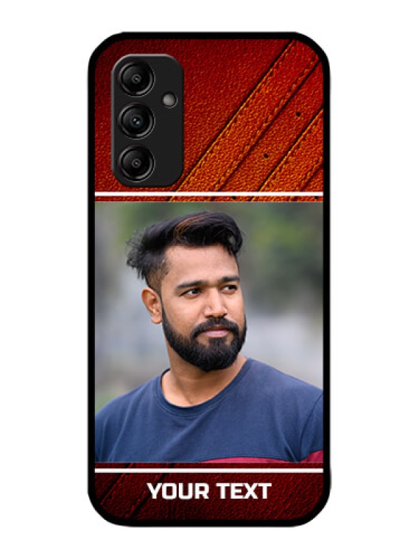 Custom Galaxy M14 5G Custom Metal Phone Case - Leather Phone Case Design