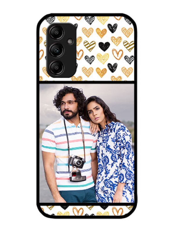 Custom Galaxy M14 5G Custom Metal Phone Case - Love Symbol Design