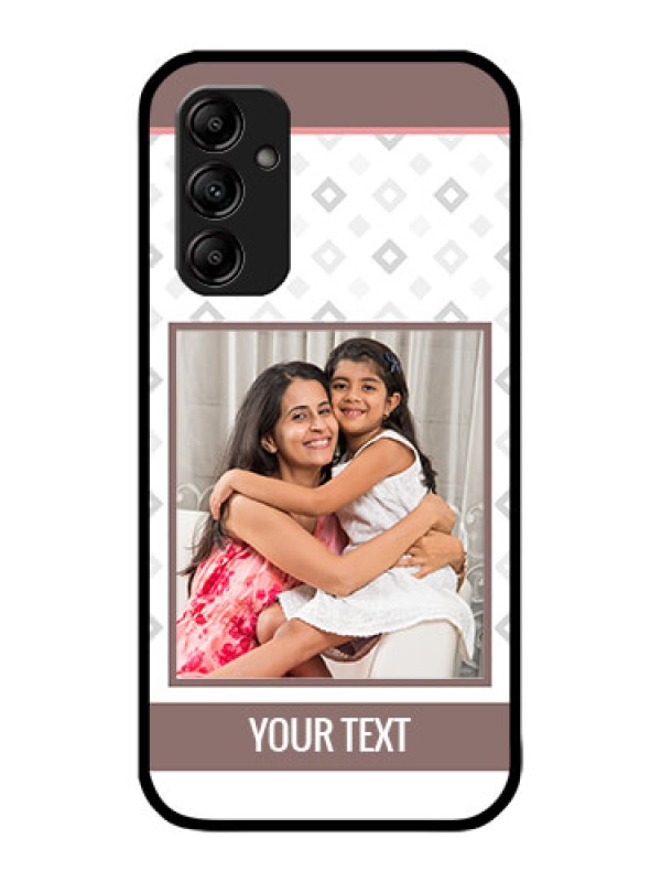 Custom Galaxy M14 5G Custom Metal Phone Case - Simple Diamond Design