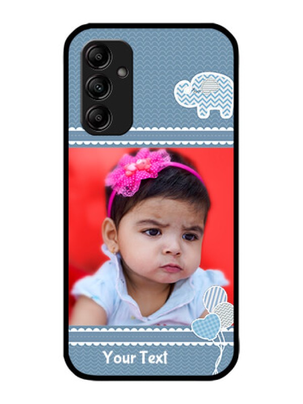 Custom Galaxy M14 5G Custom Metal Phone Case - With Kids Pattern Design