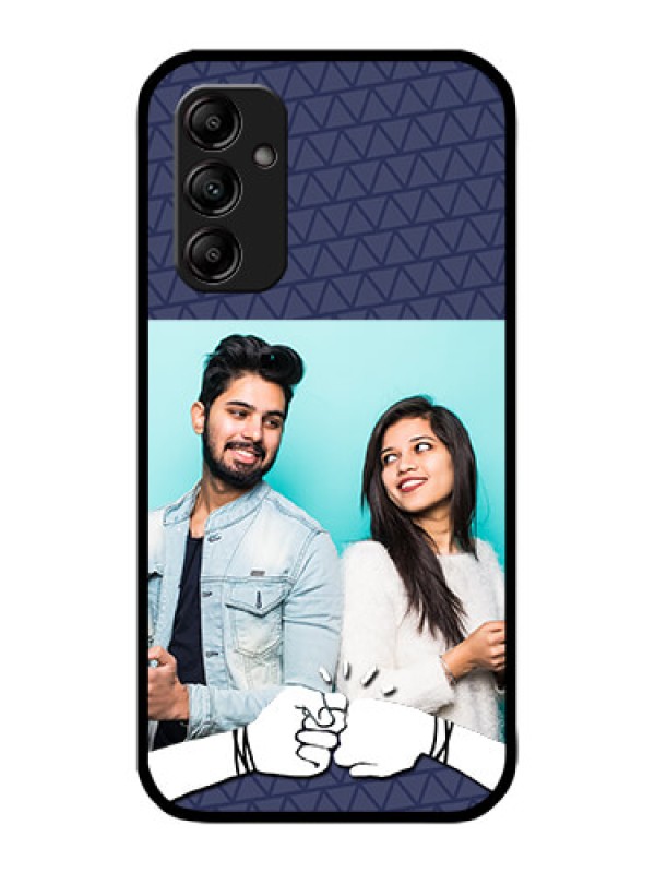 Custom Galaxy M14 5G Custom Metal Phone Case - With Best Friends Design