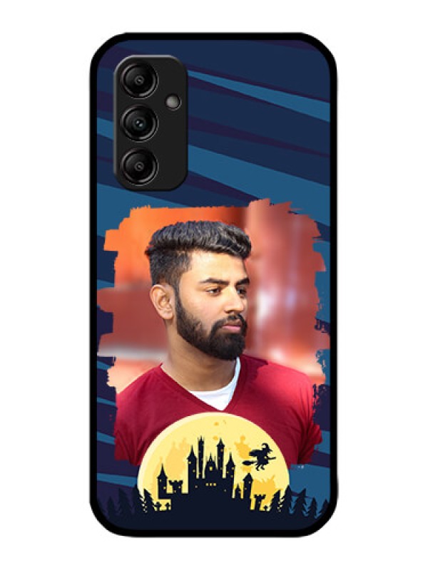 Custom Galaxy M14 5G Custom Metal Phone Case - Halloween Witch Design